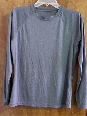 Men's Long-Sleeve Crewneck Performance Shirt - Grey Heather